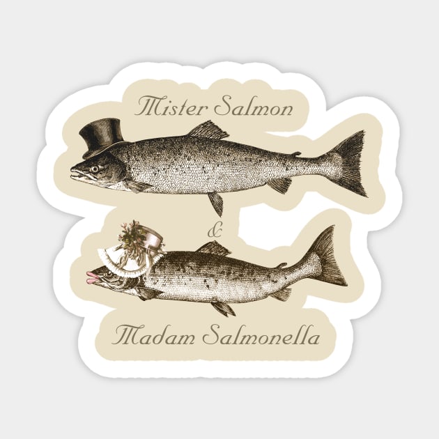 Fishy Humor, Salmon Sticker by cartogram